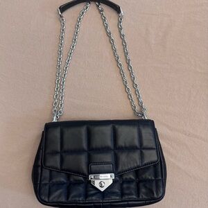Michael Kors Navy Quilted Crossbody Bag